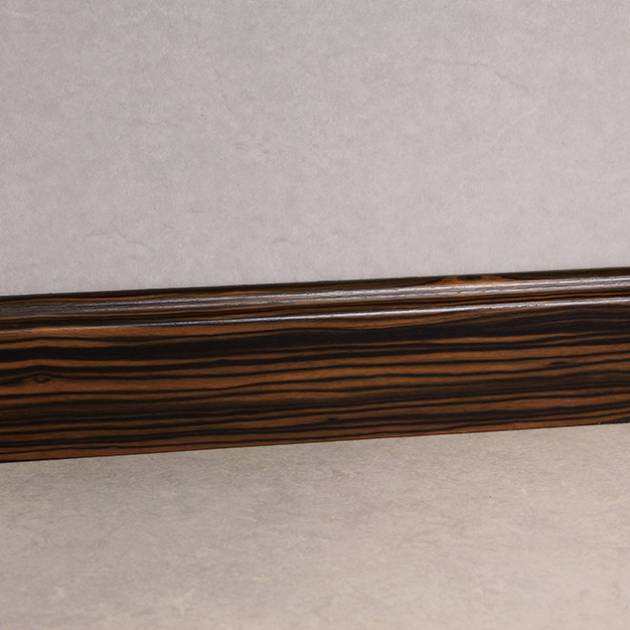 Dark Zebrano / Makassar Veneer Skirting 80mm