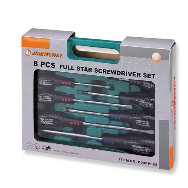 Jonnesway D04PP08S 8Pc Star And Slot Screwdriver Set