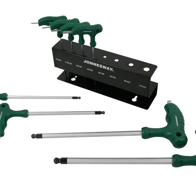 Jonnesway H10MB08S 8Pc 2 Way Hex& Ball Point Key Set