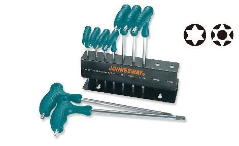 Jonnesway H10MT09S 9Pc 2 Way Star And Tamperproof Key Set