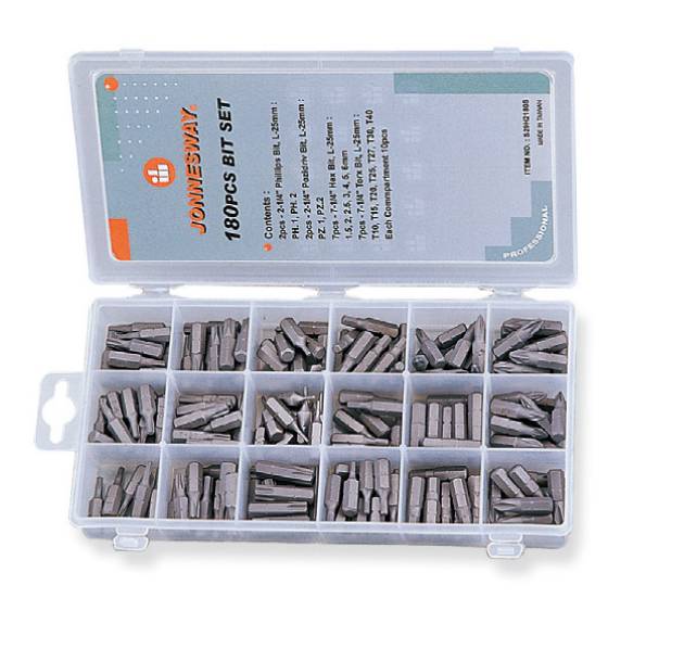 Jonnesway S29H2180S 180Pc Screwdriver Bit Set